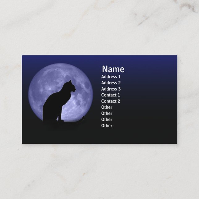 Black Cat business cards (Front)