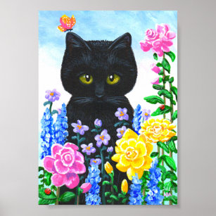 Deko Zitat Poster black cat Wallart Catlover Katze A4 Sprichwörter digitaler Download printable Spruch wallart