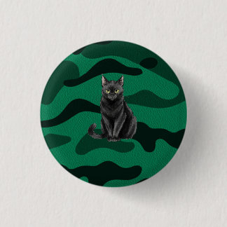 Black Cat Button