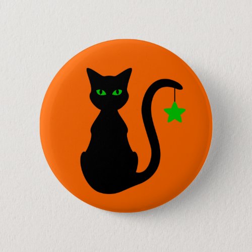 Black Cat Button