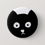 Black Cat Button at Zazzle