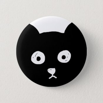 Black Cat Button by ScottiesByMacFrugal at Zazzle