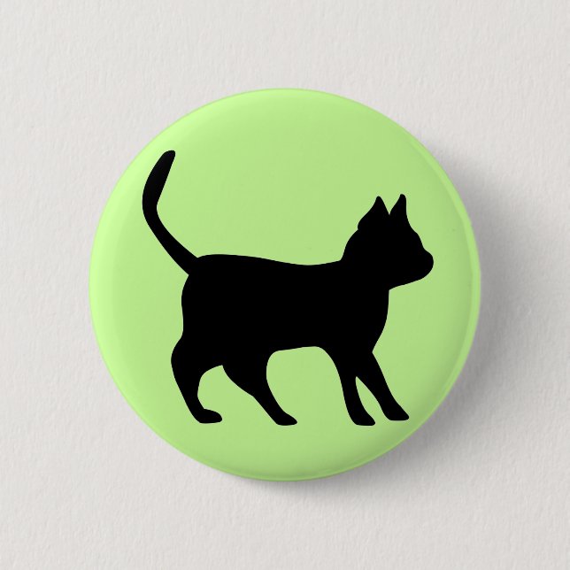 Black Cat Button (Front)