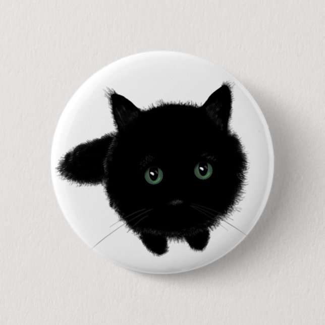 Black Cat Button (Front)