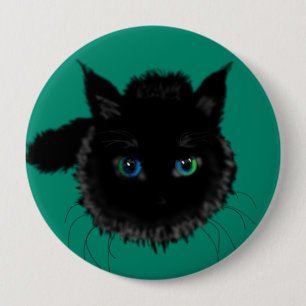 Black Cat Button - Custom Colors