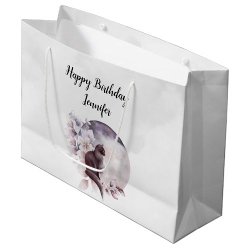 Black Cat by a Magical Full Moon Large Gift Bag