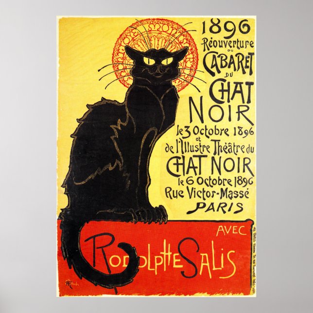 Black Cat Cabaret, Steinlen Poster (Front)
