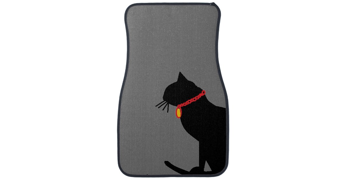 Black Cat Car Mat Zazzle