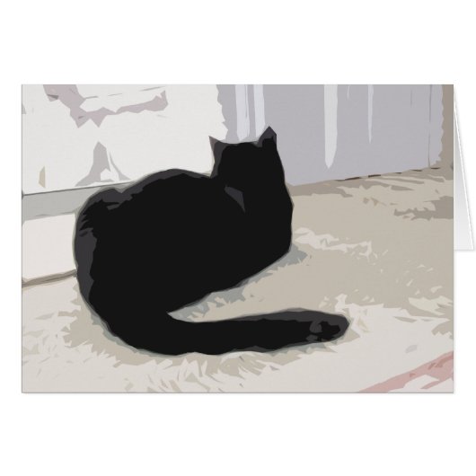 Black Cat Card (Front Horizontal)