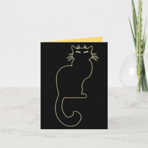 Black Cat Cards Custom Halloween Party Invitations