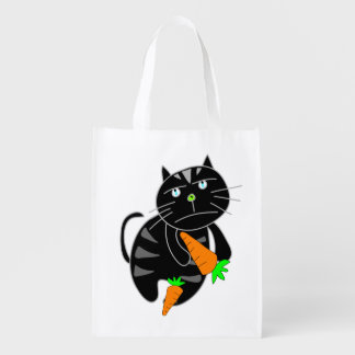 Black Cat Carrot Grocery Bag