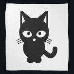 Black cat cartoon bandana<br><div class="desc">This illustration is the perfect gift for anyone or even for yourself! This product is fully customizable. You can add your own text! Just click on "customize it"! This design is also available on many other products.</div>