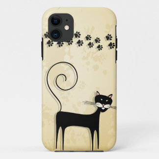 Black cat iPhone 11 case