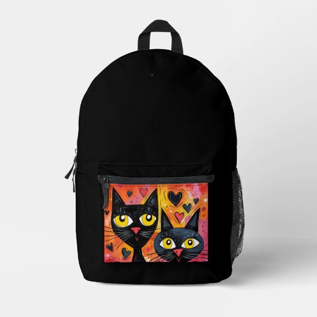 BLACK CAT CATS BACKPACK (Front)