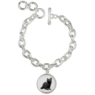 Black Cat Charm Bracelet