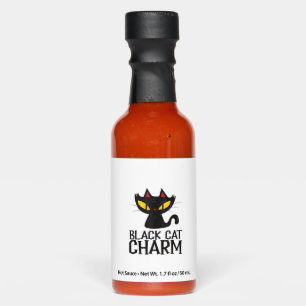 Black Cat Charm Halloween Design Tank Top Hot Sauces