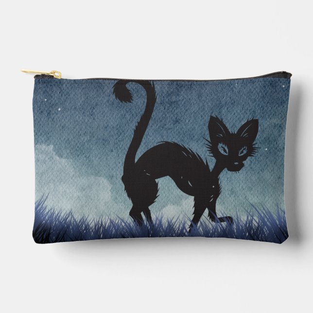 Black Cat Chic  Accessory Pouch (Front)