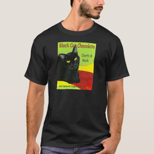 Black Cat Chocolate Dark and Rich T_Shirt