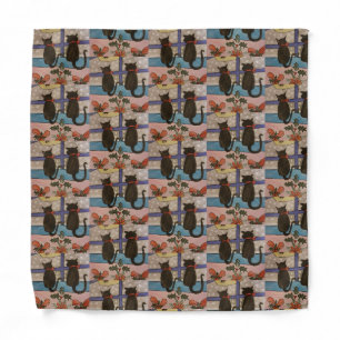 Black Cat Christmas Bandana