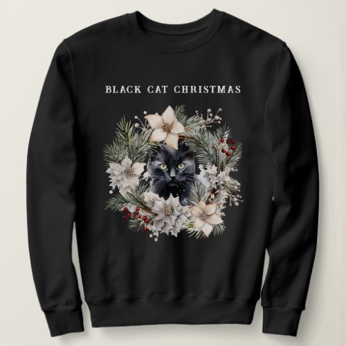 Black Cat Christmas Cat Lady Your Cat Sweatshirt