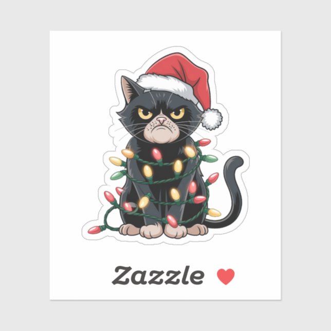 Black Cat Christmas Edition Sticker (Sheet)
