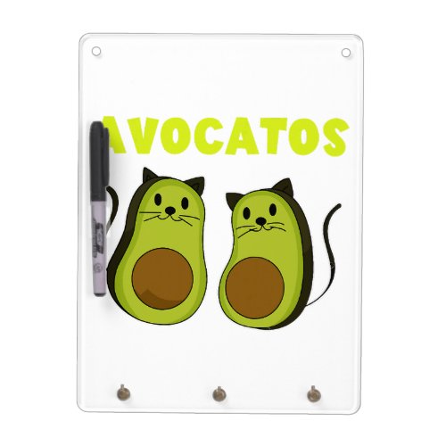 Black Cat christmas funny cat Avogato Avocado Cat  Dry Erase Board