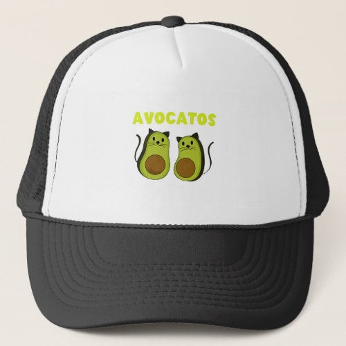 Black Cat christmas funny cat Avogato Avocado Cat  Trucker Hat