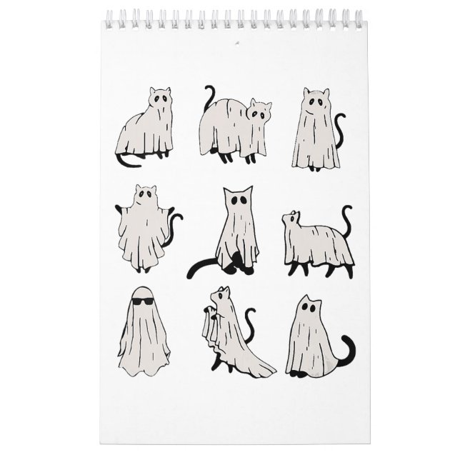 Black Cat christmas light tshirt funny cat lover c Calendar (Cover)
