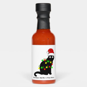 Black Cat Christmas Lights Hot Sauces