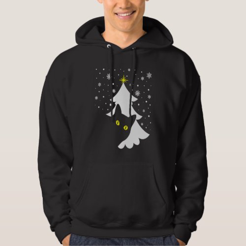 Black Cat Christmas Ree Pjs Xmas Hoodie