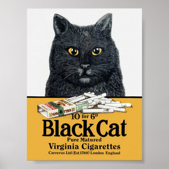 Black Cat Cigarettes Poster (Front)