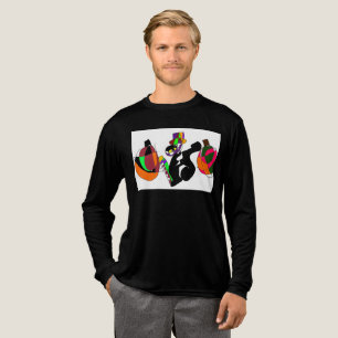 Black Cat circus Halloween Tri-Blend Shirt