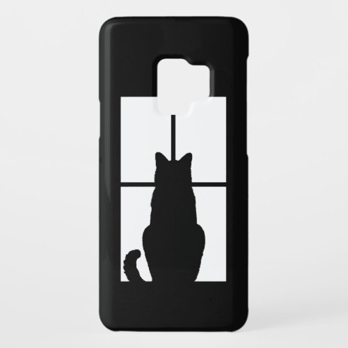 Black Cat Click to Customize Window Color Option Case_Mate Samsung Galaxy S9 Case