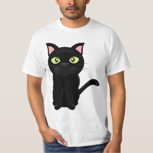 " Black Cat Clip Art Freeuse Cats Vector Real Clip T-Shirt