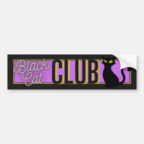 Black Cat Club Bumper Sticker