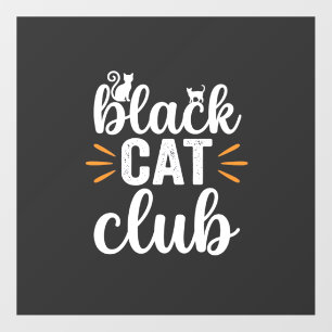 Black Cat Club Halloween Design Floor Decals