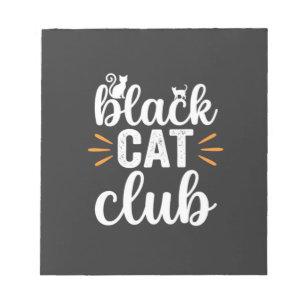 Black Cat Club Halloween Design Notepad