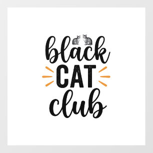 Black Cat Club Vintage Cat Lover Vector Design_1 Floor Decals