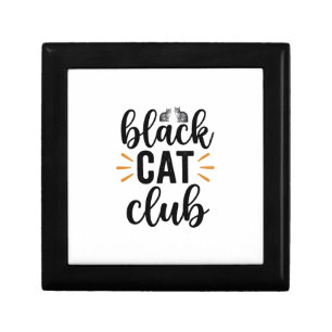 Black Cat Club Vintage Cat Lover Vector Design_1 Gift Box