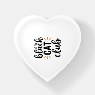 Black Cat Club Vintage Cat Lover Vector Design_1 Paperweight