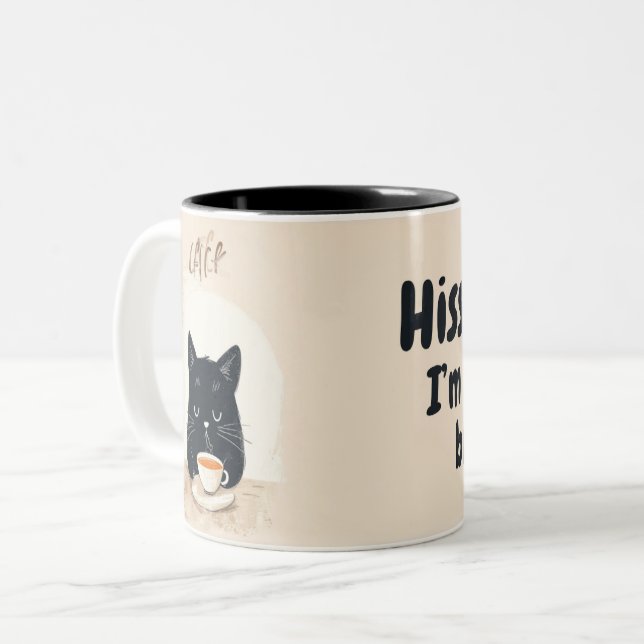 Black Cat coffee break Mug (Front Left)