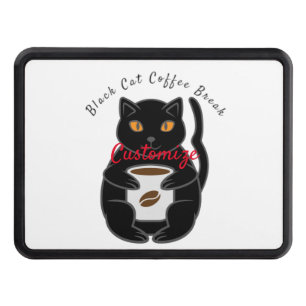Black Cat Coffee Break Thunder_Cove Hitch Cover