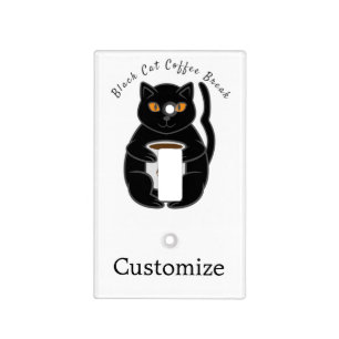 Black Cat Coffee Break  Thunder_Cove  Light Switch Cover