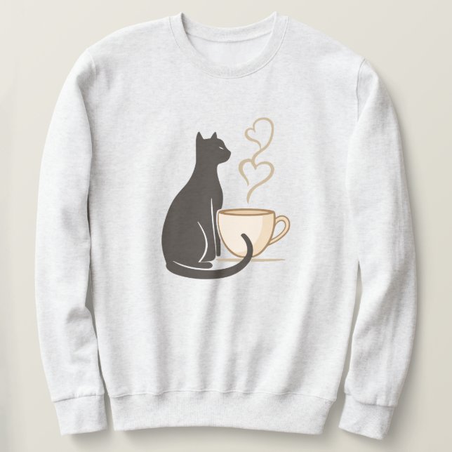Black Cat Coffee Club Sweatshirt (Design Front)