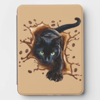 Black Cat Coffee Lover Caffeine Splash Kindle Cover
