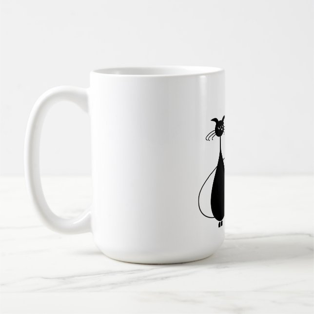 Black Cat Coffee Mug (Left)