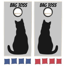 Black cat Cornhole Set
