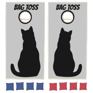 Black cat Cornhole Set