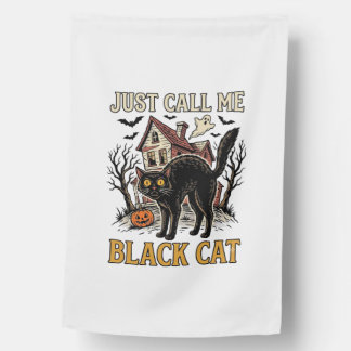 Black Cat Costume Haunted House Funny Halloween Sh Flag
