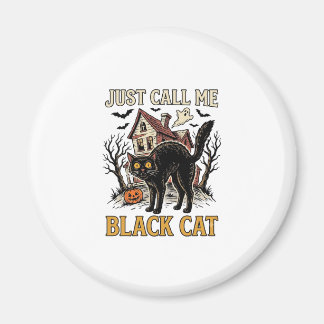 Black Cat Costume Haunted House Funny Halloween Sh Magnet